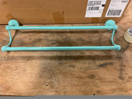 Allied Brass Waverly Place 24 Inch Double Towel Bar Seafoam Green Solid Brass