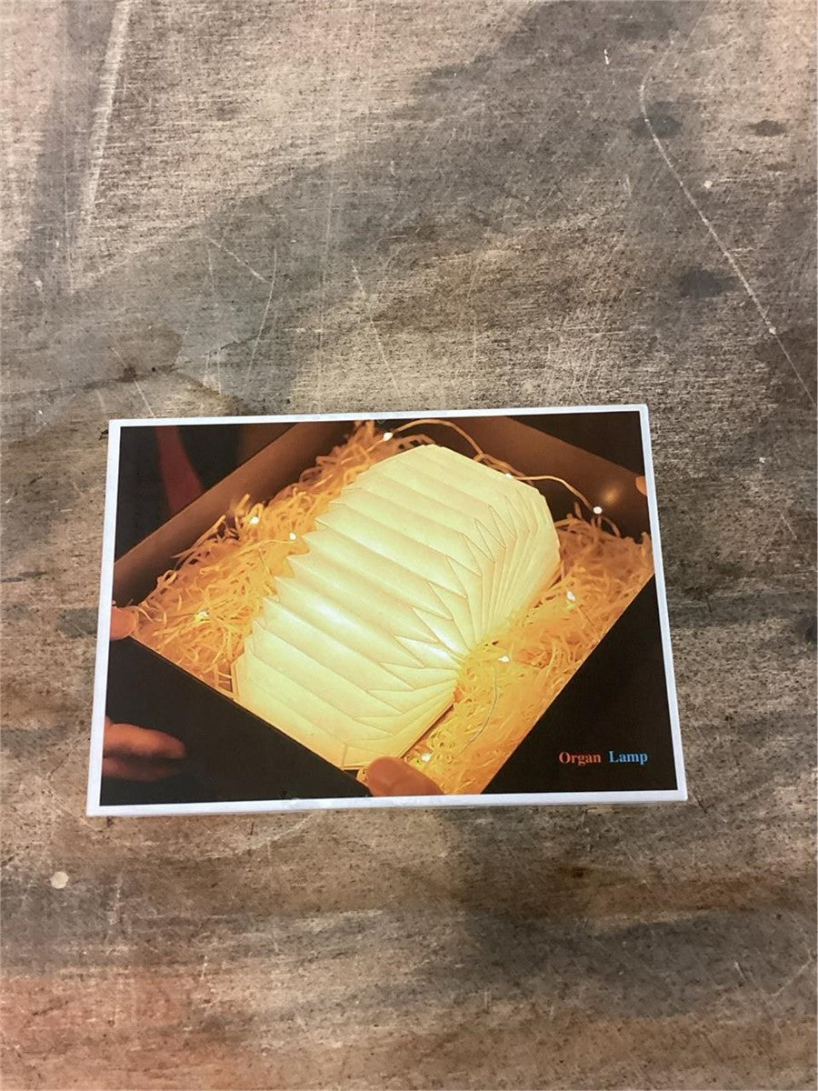 Wooden LED Book Light - Foldable Paper Lantern Magnetic Hanging Night Lamp USB