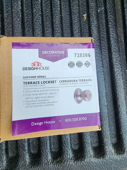 Design House 190793 Terrace 6-Pack Dummy Door Knob Satin Nickel ANSI Grade 3