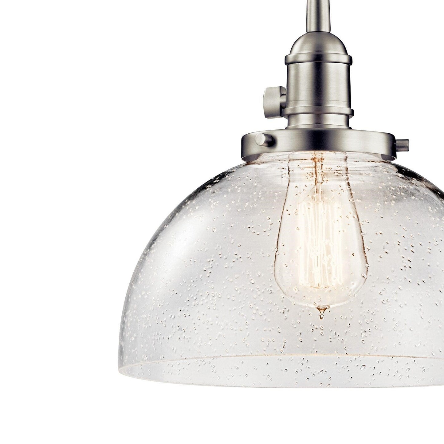 Kichler Avery 43853NI Mini Pendant Brushed Nickel Clear Seeded Glass 1-Light