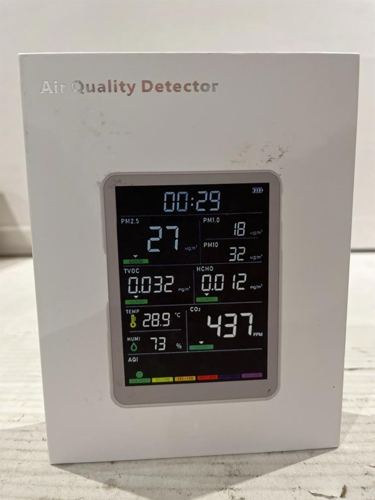 16-in-1 Air Quality Monitor Indoor CO2 PM2.5 PM10 HCHO TVOC Detector AirWhisper
