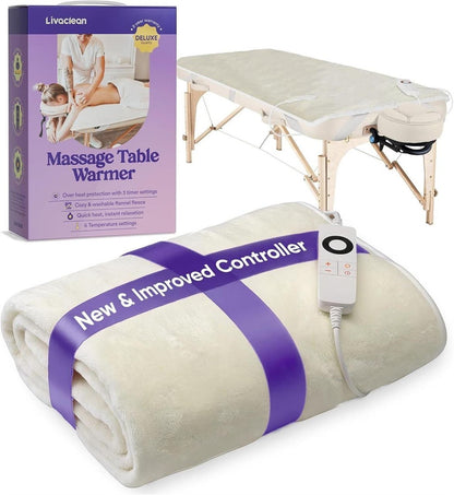 Massage Table Warmer Heating Pad 71x31.5 6 Heat 3 Timer Flannel Fleece Auto Off