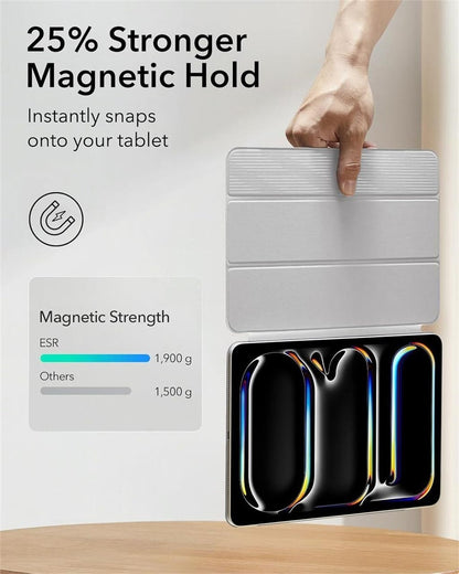 ESR Rebound Magnetic iPad Pro 13 Case M4 M5 2024 2025 Trifold White Pencil New
