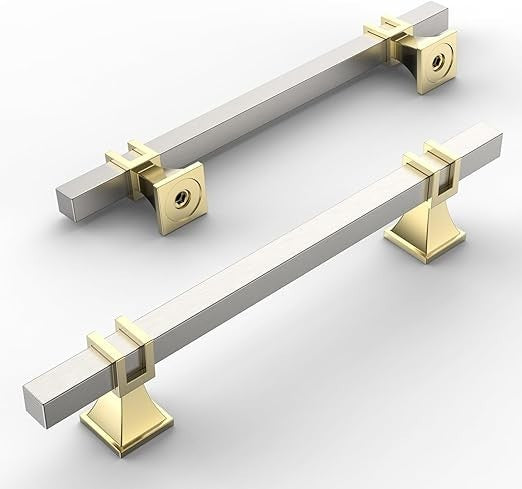 7-Pack Kitchen Cabinet Pulls 5 Inch 128mm Drawer Handles Brushed Nickel Gold