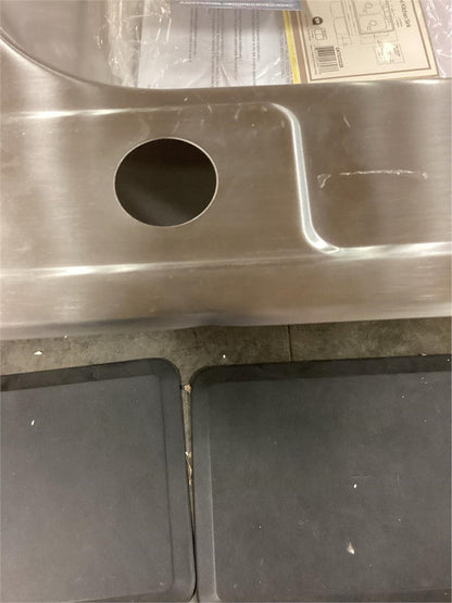 Kingston Brass 33" Double Bowl Drop-In Kitchen Sink 304 Stainless 22 Gauge
