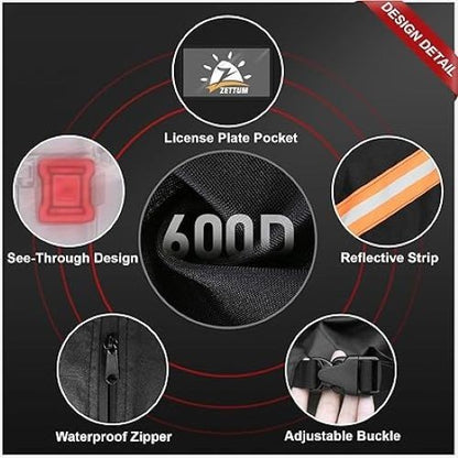 Zettum 3 Bike Transport Cover 600D Waterproof Hitch Rack Heavy Duty 80x45x50