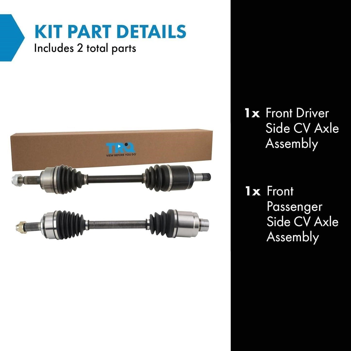TRQ CSA70757 Front CV Axle Pair Honda Civic Si 2006-2011 Mugen Si New