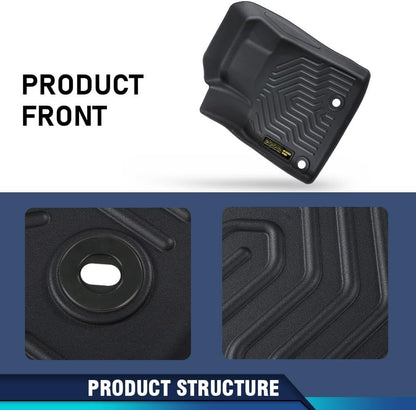 PIT66 Heavy Duty TPE Floor Mats - Fits 2021-2025 Nissan Rogue (No Sport) - Black