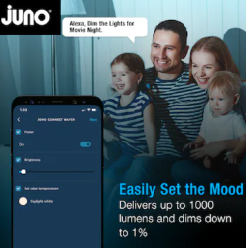 Juno Connected Wafer 4" Smart LED Recessed Light Tunable White