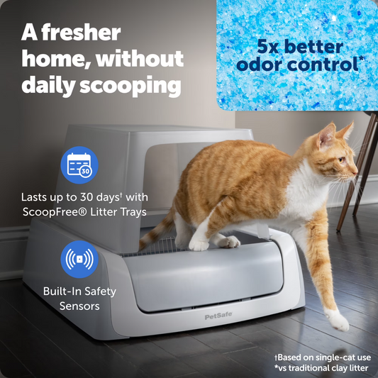 PetSafe ScoopFree Crystal Pro Automatic Cat Litter Box w/ Stainless Steel Tray