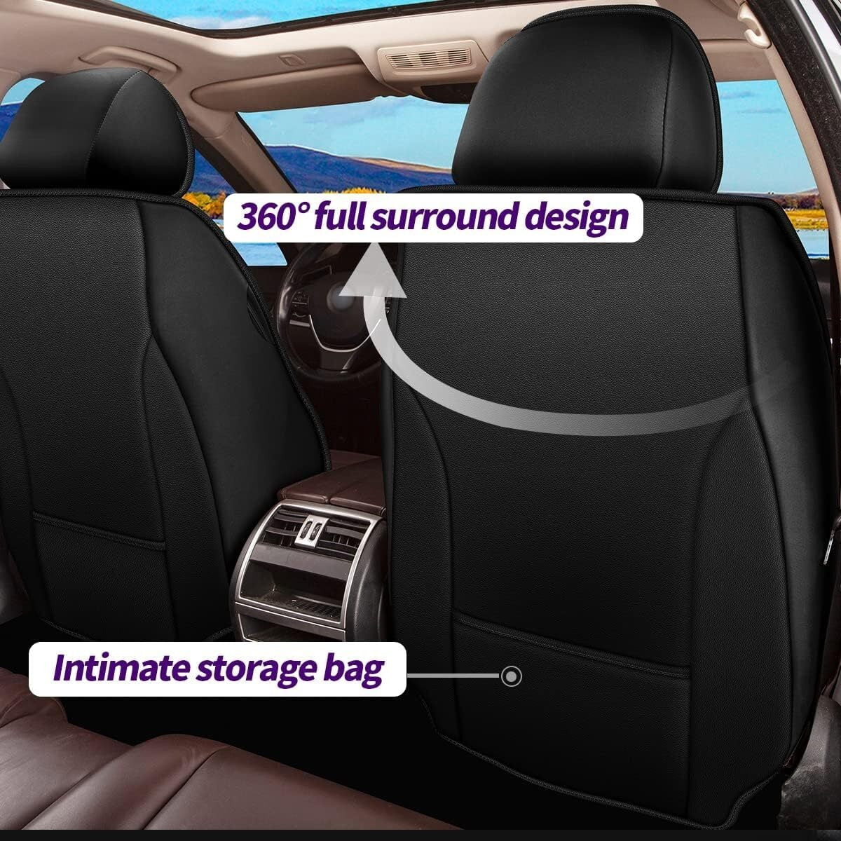 AOMSAZTO Jeep Gladiator 2020-2025 Seat Covers Full Set 360 Wrap Airbag Safe
