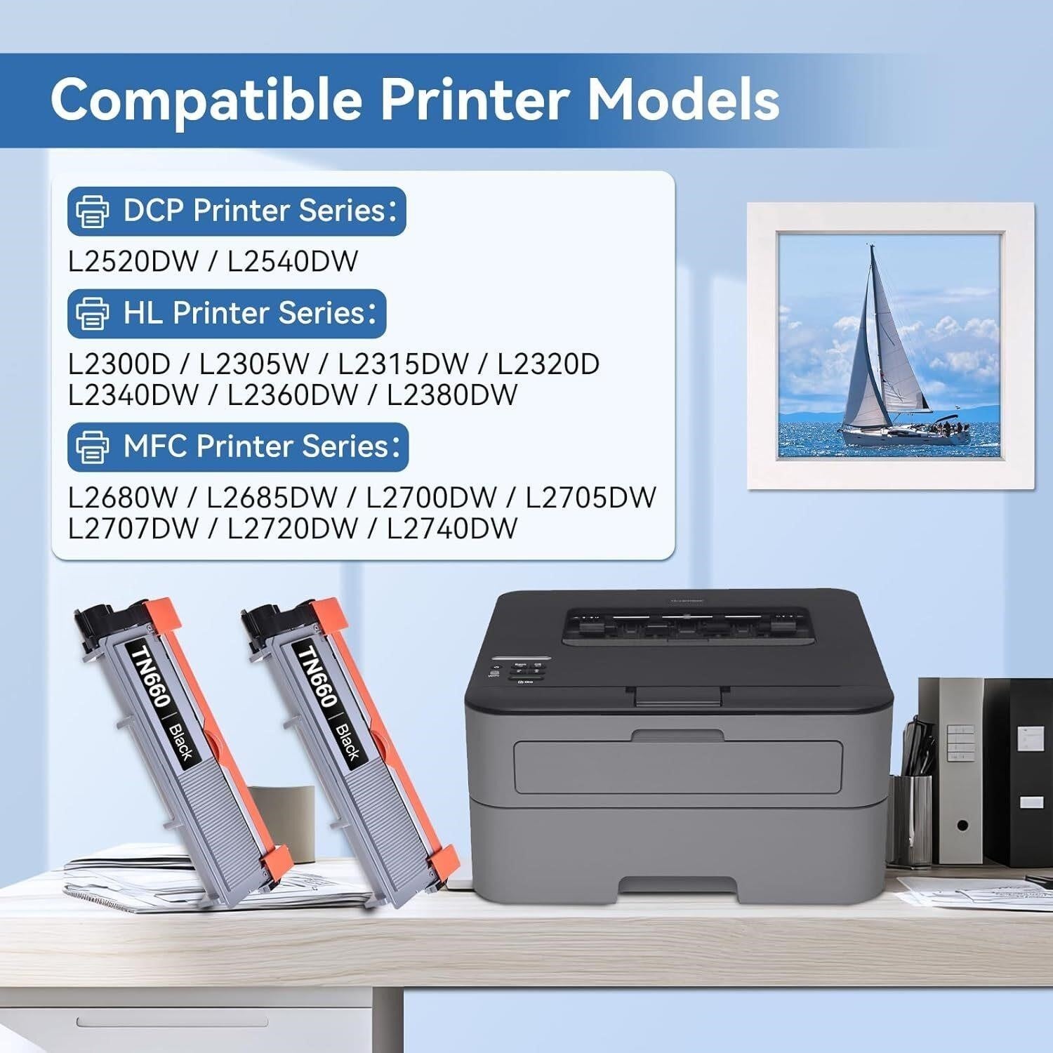 MYTONER TN660 TN630 2-Pack Toner — Stop Overpaying Brother HL MFC DCP