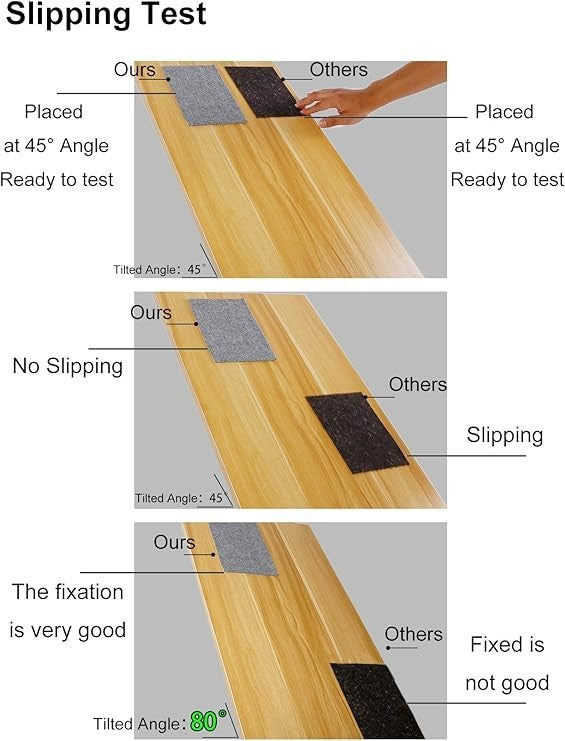 Non Slip Rug Pad Gripper 10x14 Felt Rubber Hardwood Tile Floor Trimmable 1/8 in