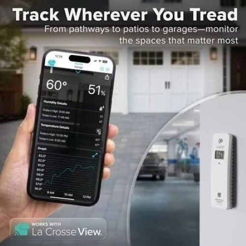 La Crosse Technology Temp Tracker Wi-Fi Alert & Monitoring System X100-TH-01 NEW