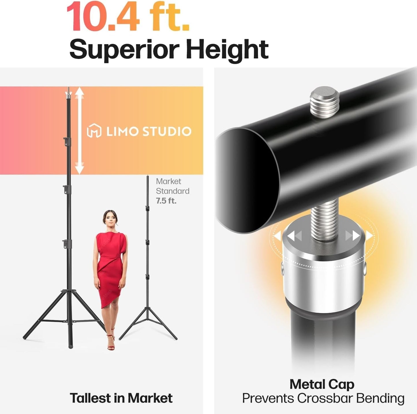 30ft Heavy Duty Backdrop Stand Kit Triple 360° Photo Video Event Sandbags Clamps