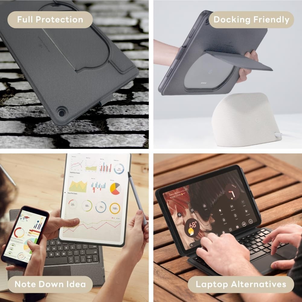 eiP Magnetix Keyboard Case Google Pixel Tablet 2023 Detachable Backlit Trackpad