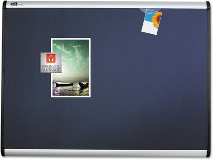 Quartet Prestige Plus 48x36 Magnetic Fabric Bulletin Board MB544A Aluminum