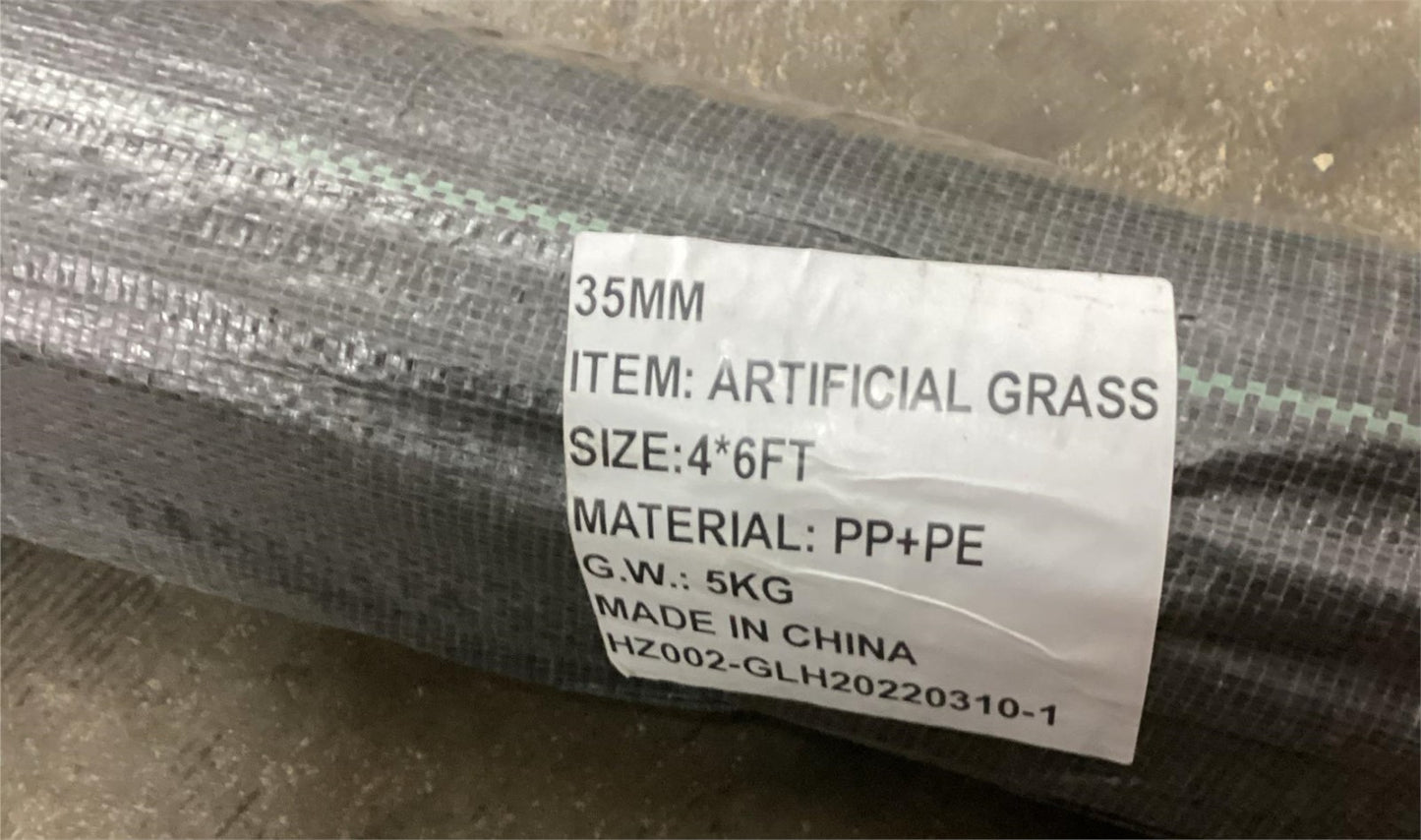 Realistic Artificial Turf/Grass - 4'x6' - 0.8" Pile - In/Outdoor - Pet Friendly