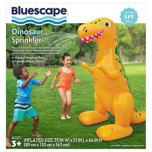 Bluescape Inflatable Dinosaur Sprinkler 5ft Tall Kids Backyard Water Toy