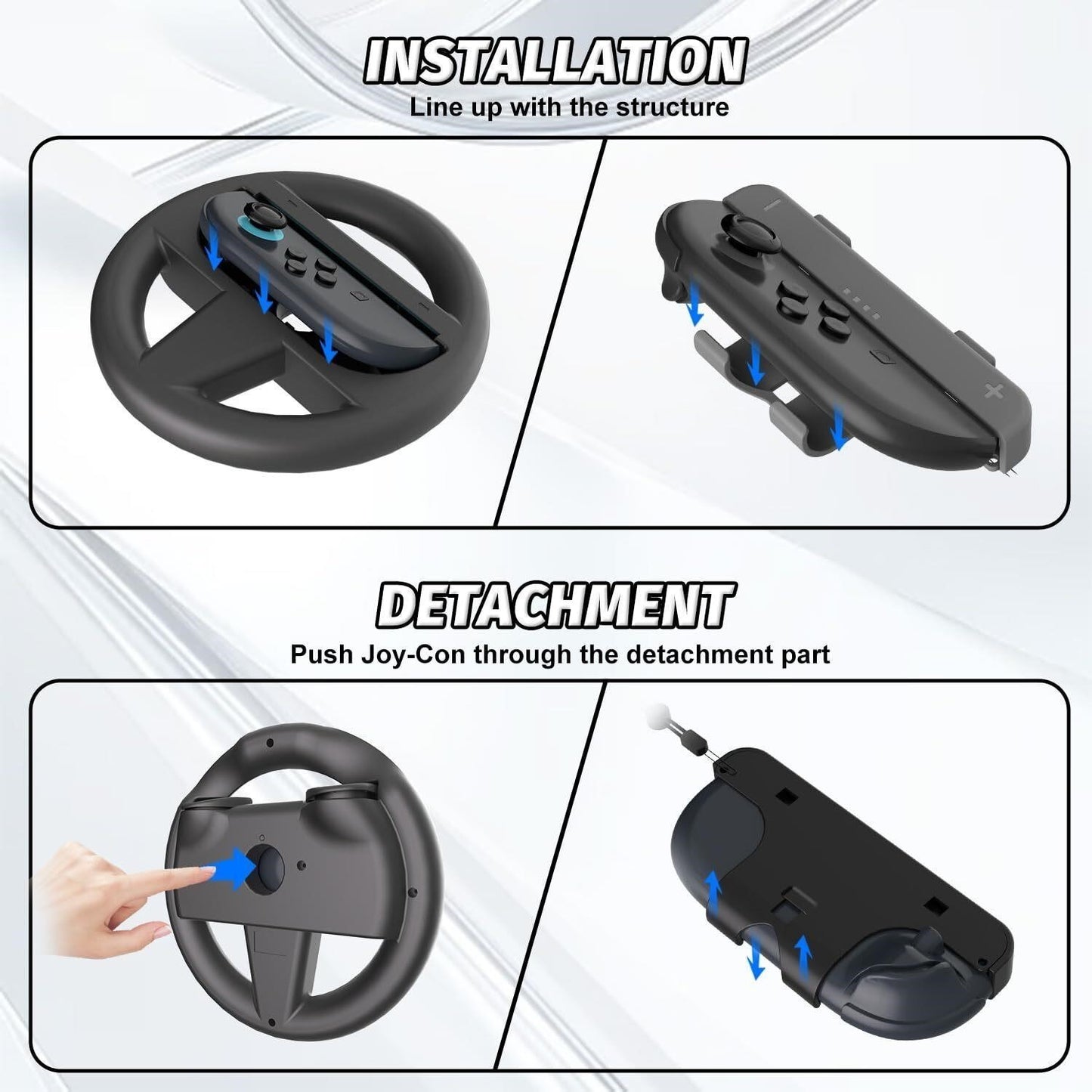 Switch 2 Steering Wheel Wrist Strap 4 Pack Joy-Con 2 Mario Kart World Racing