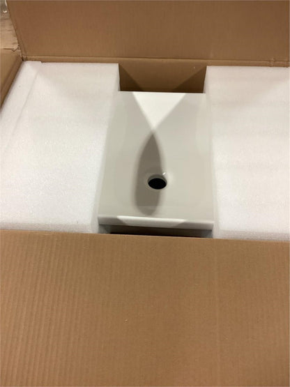 Upgrade Your Bathroom 24" Gray Ceramic Vessel Sink Semi-Recessed Countertop