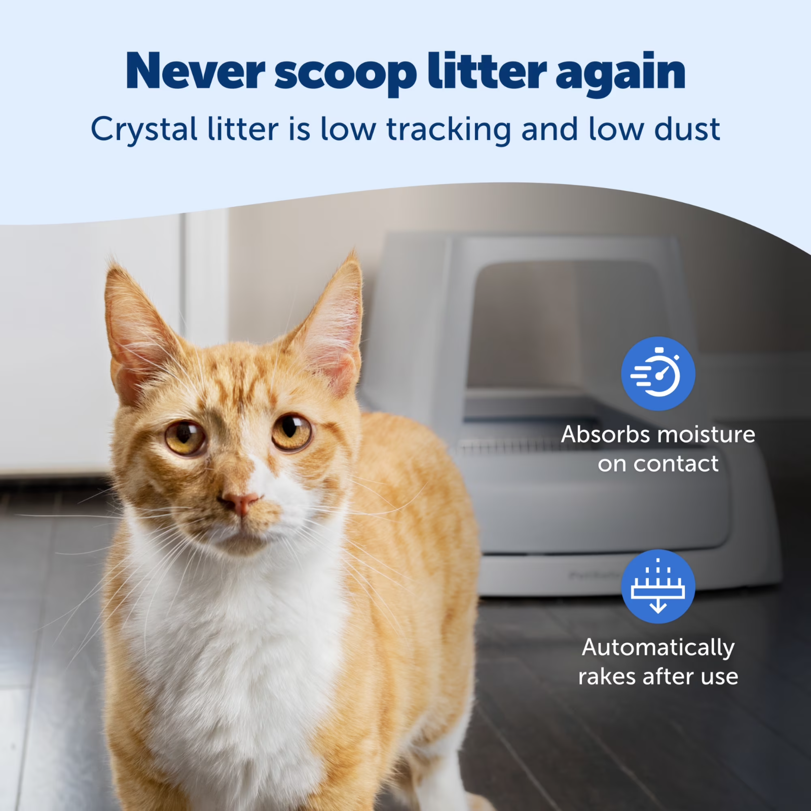 PetSafe ScoopFree Crystal Pro Automatic Cat Litter Box w/ Stainless Steel Tray