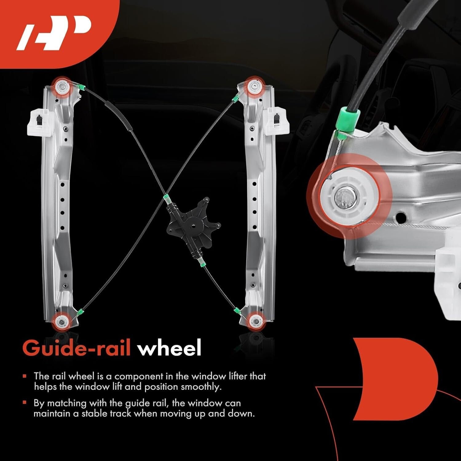 Power Electric Window Regulator (No Motor) Front Driver Side - See Details
