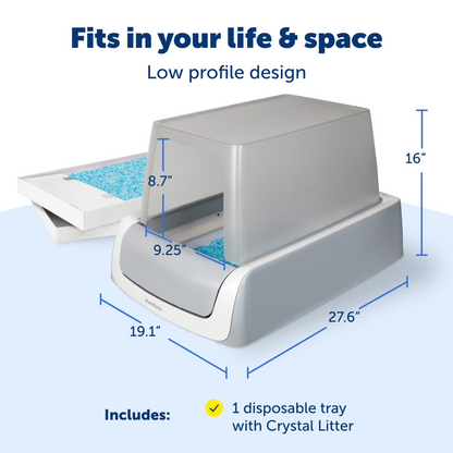 PetSafe ScoopFree Crystal Pro Automatic Cat Litter Box w/ Stainless Steel Tray