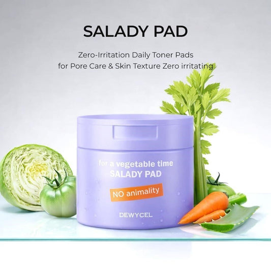 DEWYCEL Salady Pad Dual-Textured Vegan Toner Pads 70 AHA PHA Aloe Korean