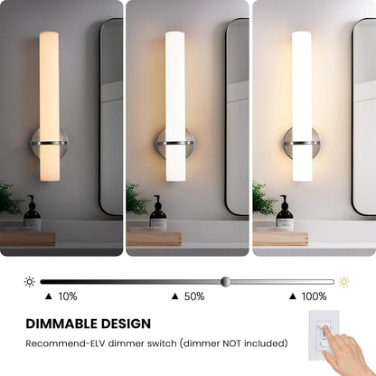 Set of 2 AIJIASI 18" LED Vanity Lights - 18W Dimmable Brushed Nickel - 3000K
