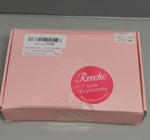 REECHO 11PC Clip In Hair Extensions 24" Straight Platinum Blonde HE005 Synthetic