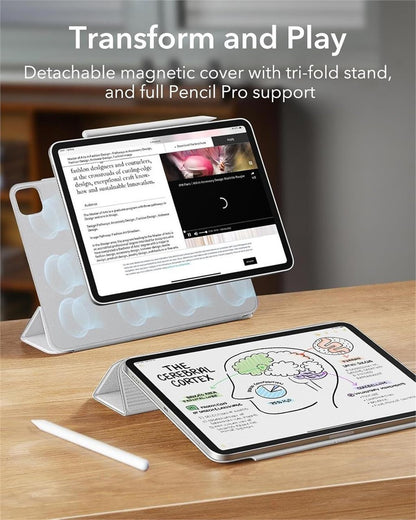 ESR Rebound Magnetic iPad Pro 13 Case M4 M5 2024 2025 Trifold White Pencil New