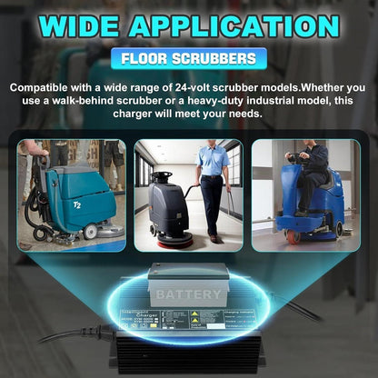 24V 15A Battery Charger Tennant T2 T3 T5 T7 Nobles SS3 SS5 Clarke Floor Scrubber