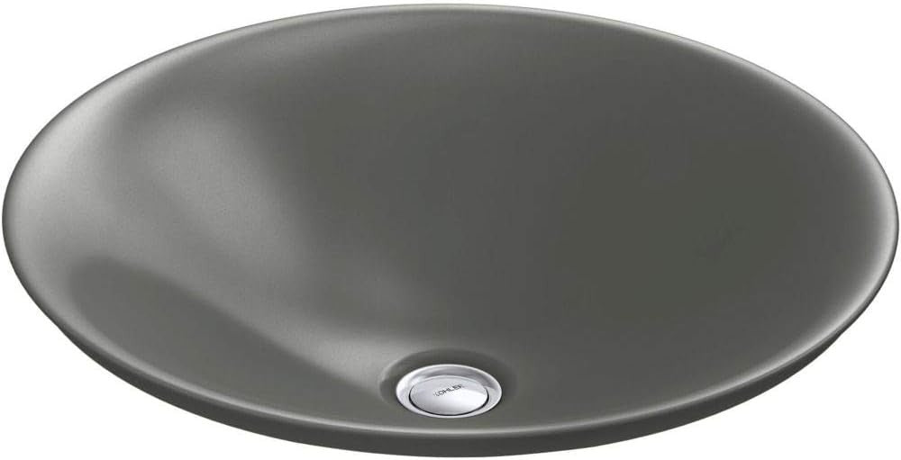 KOHLER Carillon Round Vessel Sink Thunder Gray — Luxury Bath Upgrade K-7806-58