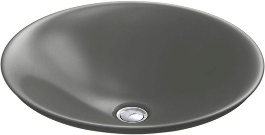 KOHLER Carillon Round Vessel Sink Thunder Gray — Luxury Bath Upgrade K-7806-58