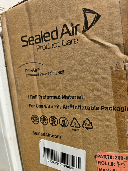 Sealed Air 100699531 Fill-Air Extreme Air Pillows 8" x 8"  4200’ Roll Brand New