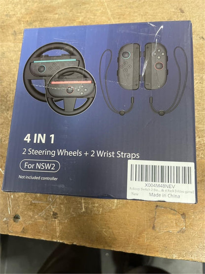 Switch 2 Steering Wheel Wrist Strap 4 Pack Joy-Con 2 Mario Kart World Racing