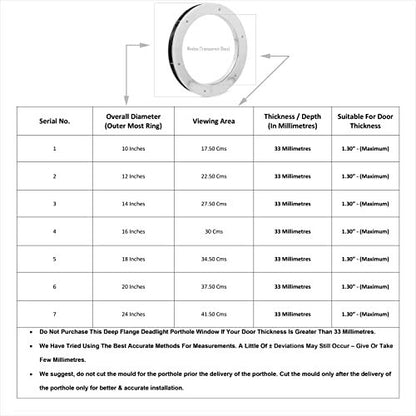 Nagina International 14" Nickel Porthole Window Nautical Decor Aluminum Glass