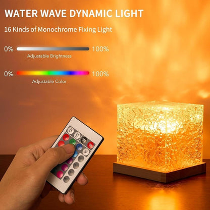 Ocean Wave Projection Lamp 16-Color RGB 3D Water Ripple 2-Pack Touch Remote