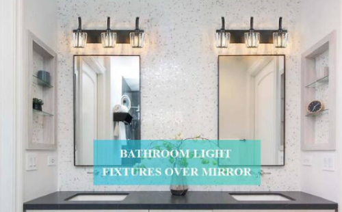 3-Light Crystal Vanity Light Black K9 Bathroom Over Mirror Sconce Dimmable 24in