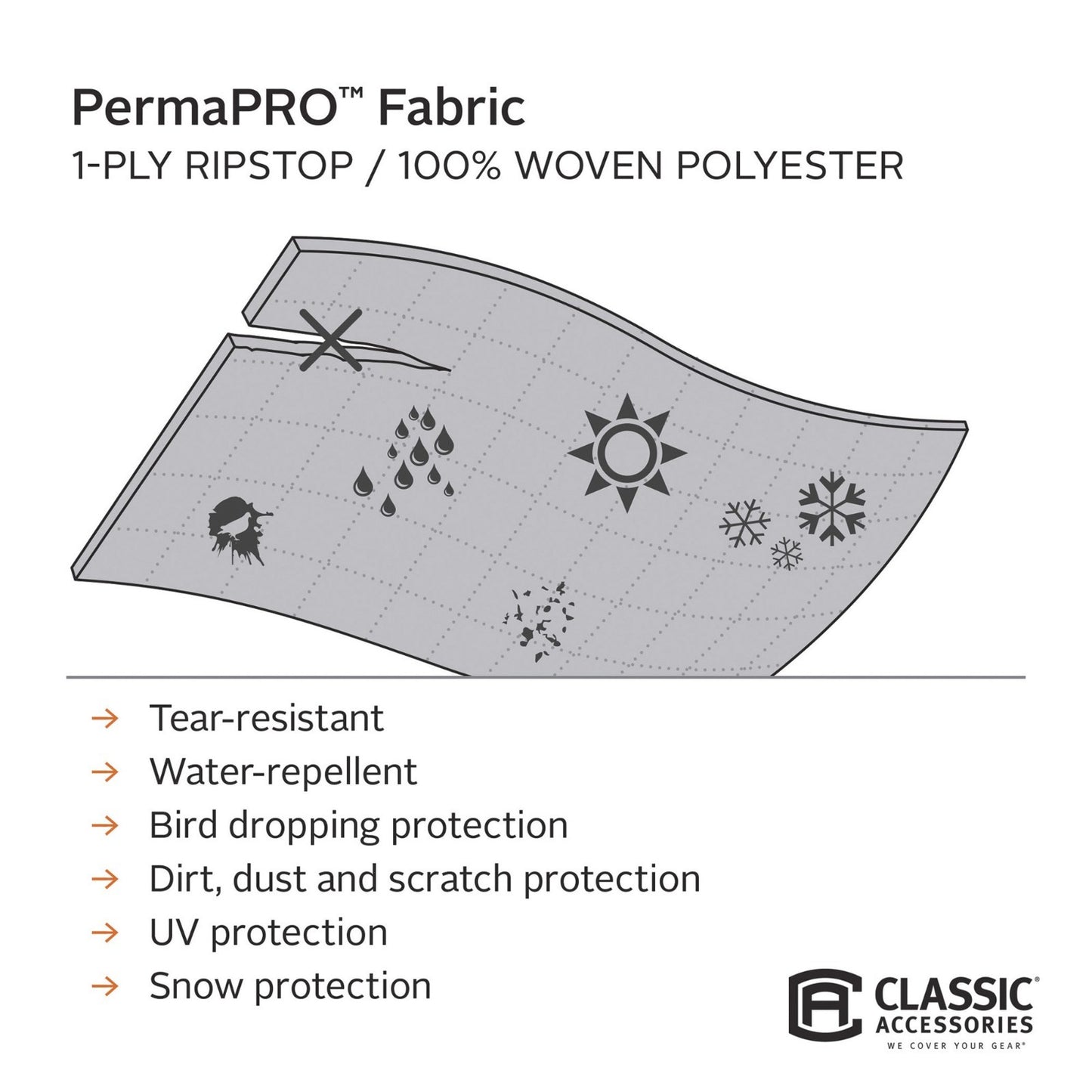 Classic Accessories Over Cab PermaPRO Truck Camper Cover, Fits 8' - 10' Campers