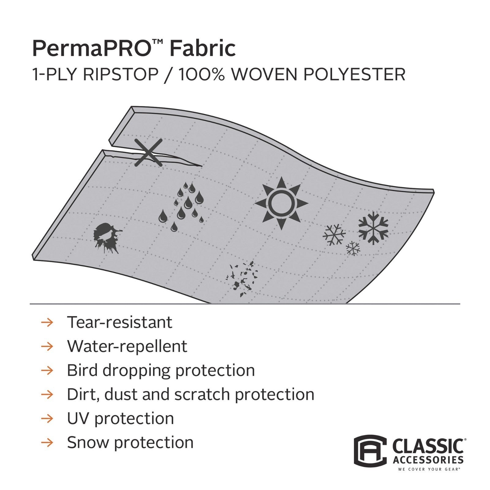 Classic Accessories Over Cab PermaPRO Truck Camper Cover, Fits 8' - 10' Campers