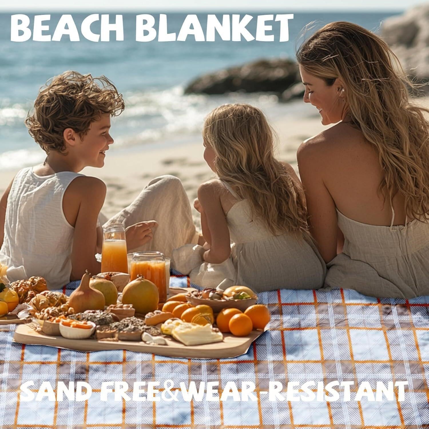 Extra Large Picnic Blanket 80x80 Waterproof Sandproof Beach Camping Mat Foldable
