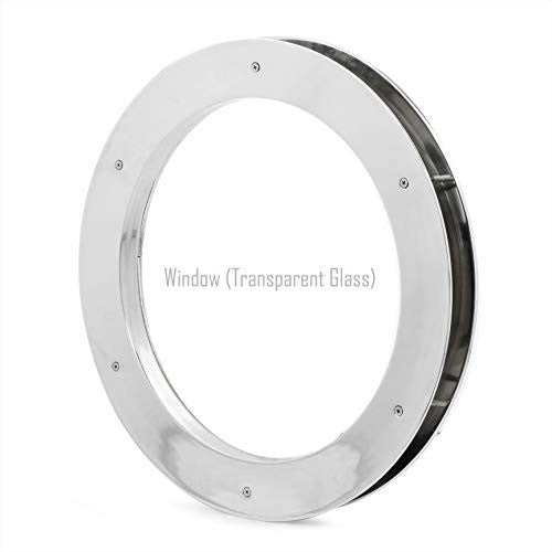 Nagina International 14" Nickel Porthole Window Nautical Decor Aluminum Glass