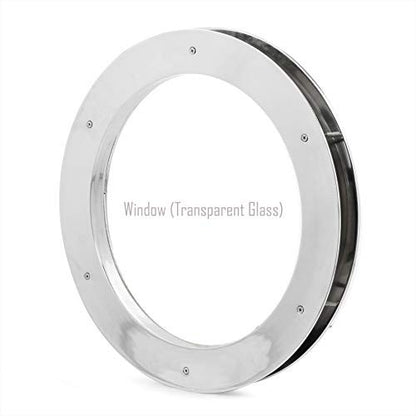 Nagina International 14" Nickel Porthole Window Nautical Decor Aluminum Glass