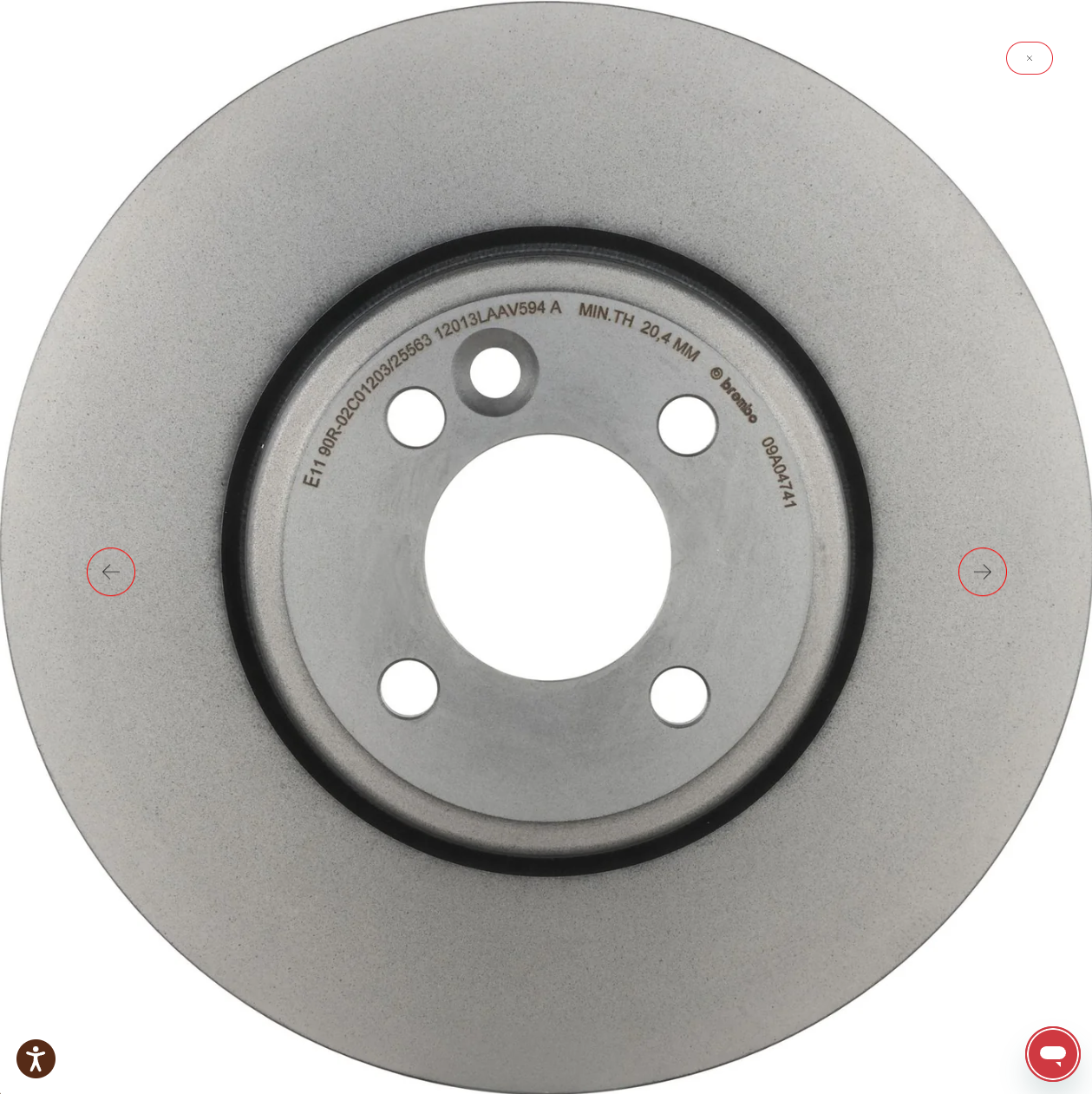 Brembo 09.A047.41 Front Rotor UV Mini Cooper S 2002-2007 294mm JCW OE Fit