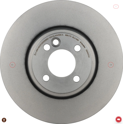 Brembo 09.A047.41 Front Rotor UV Mini Cooper S 2002-2007 294mm JCW OE Fit