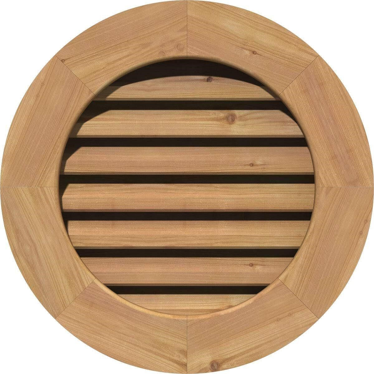 Ekena Millwork 24" Round Gable Vent Cedar Functional Louver Unfinished USA New