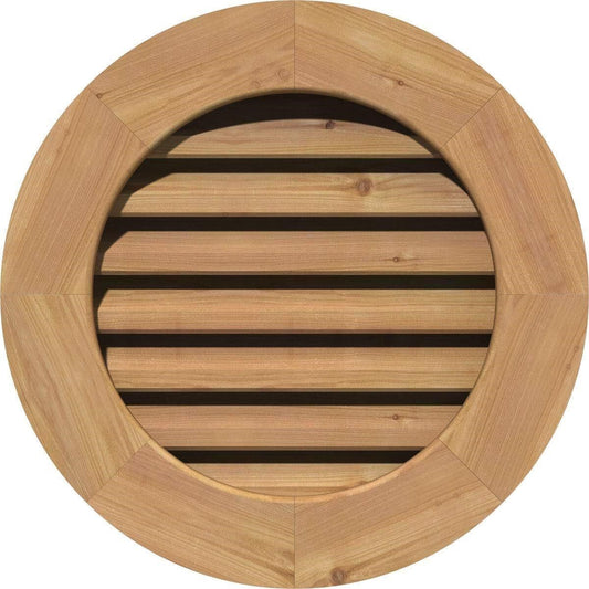 Ekena Millwork 24" Round Gable Vent Cedar Functional Louver Unfinished USA New