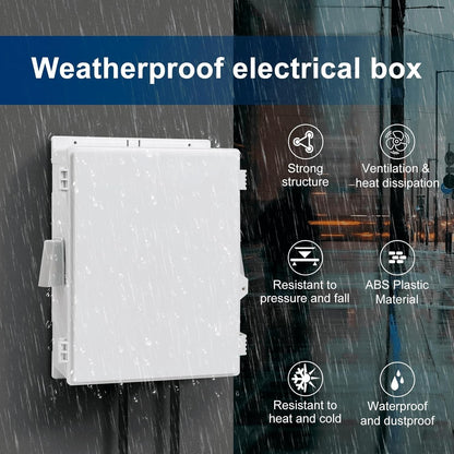 Outdoor Waterproof NEMA Junction Box Thermostat Fan ABS Hinged Plug & Play